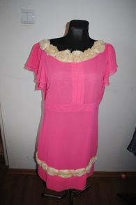 Daisy May pink knee length lovely dress size UK16 EU44 Postage included