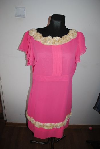 Daisy May pink knee length lovely dress size UK16 EU44 Postage included