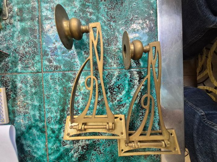 Vintage Pair of piano or wall sconces
