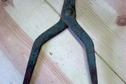 Old Irish blacksmith made thistle puller. Farm bygone