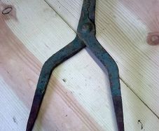Old Irish blacksmith made thistle puller. Farm bygone