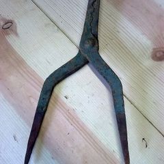 Old Irish blacksmith made thistle puller. Farm bygone
