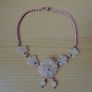 Genuine natural rose quartz chakra beaded necklace Image 2