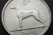 [#485] - Ireland 1959 | Irish 6p | 6 Pence | Wolfhound | KM.13a