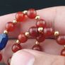 Antique 4 Eyes Himalayan Tibetan Agate With African Carnelian & Lapis Necklace Image 10