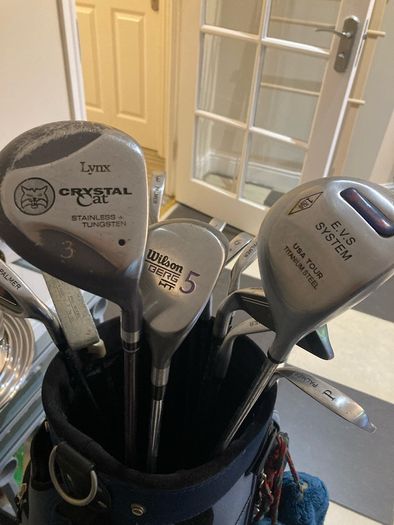 Full set golf clubs and bag