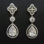 Vintage Style Cross Crucifix Crystal Drop Earrings Image 3