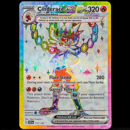 Cinderace EX 157/142 Full Art Ultra Rare Holo S&V Stellar Crown Pokemon Card