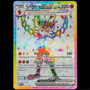 Cinderace EX 157/142 Full Art Ultra Rare Holo S&V Stellar Crown Pokemon Card