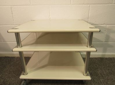 Vintage French metal dental trolley.