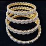 Double tone 4 bangles - Zircon - New Image 2