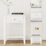 Bedside Table Chest of 1 Drawer, Bedside Cabinet Wooden Nightstand, Modern Side Table for Living Room,Bedroom,Office,White Image 3