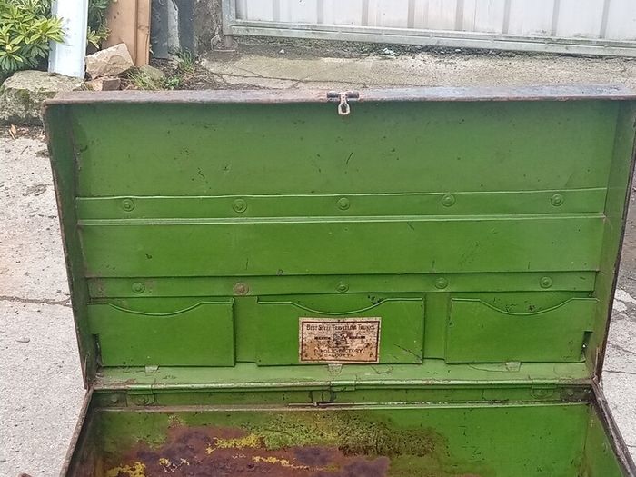 Antique Steel Trunk