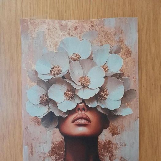 Floral portrait wall art print