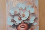 Floral portrait wall art print