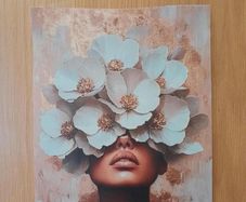 Floral portrait wall art print
