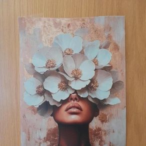Floral portrait wall art print