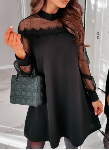 Boho Dress Trapezoidal Tulle Sleeves Lace
