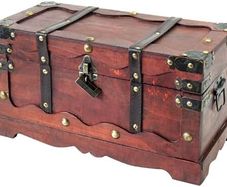 Treasure Chest with Lock / Treasure Chest / France Wooden Box / Various Sizes