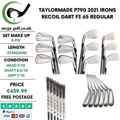Taylormade P790 2021 Irons / 5-Pw / Recoil Dart F3 65 Regular