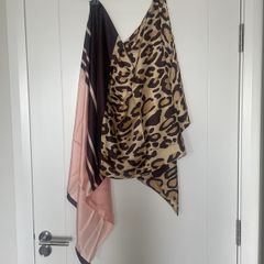 Paul Costelloe Leopard Silk Scarf