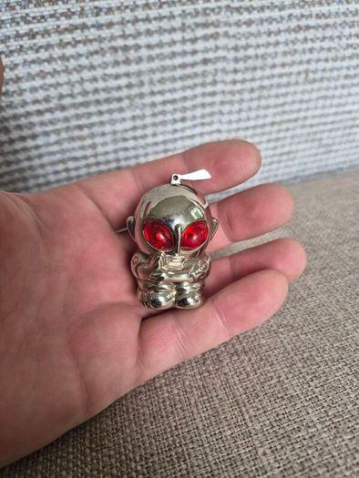 Vintage Metal Lighter Alien