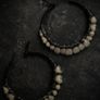 Resin Teeth and Molten Metal Oddity Ear Hoops Image 2