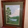 Oil painting - Tree by the River - Framed Image 7