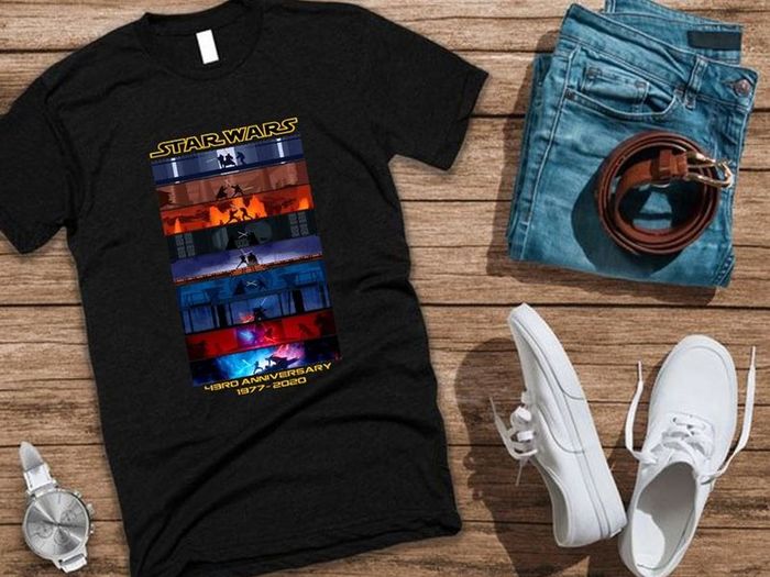 Star Wars 43 Rd Anniversary 43 Years Of 1977-2020 T Shirt Funny