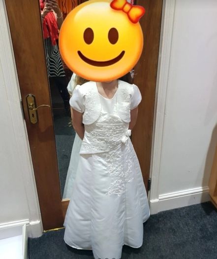 communion dress and shoes