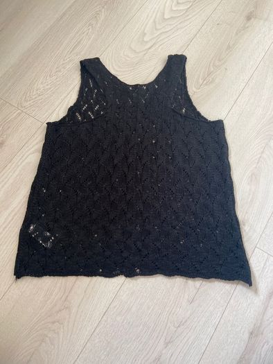 BNWT Atmosphere Black Crochet Vest Top Size 12