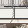 Garden Pavilion 3 x 3m, Retractable Roof, Wall Mounted, Metal Frame, Cream Image 4