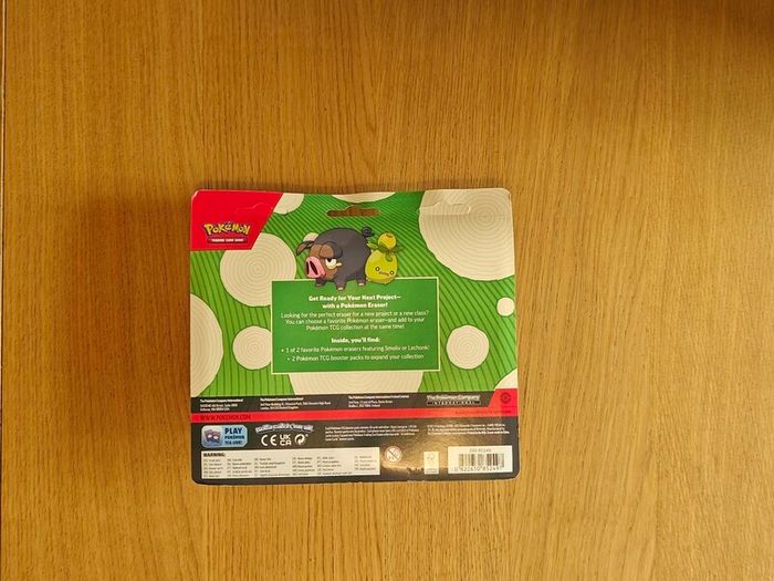 Pokemon TCG:Back to School 2023 Lechonk Eraser 2-Pack Blister