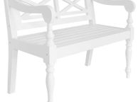main image for ad Batavia Bench 98 cm Solid Mahogany Wood White