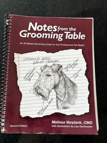 Dog grooming book