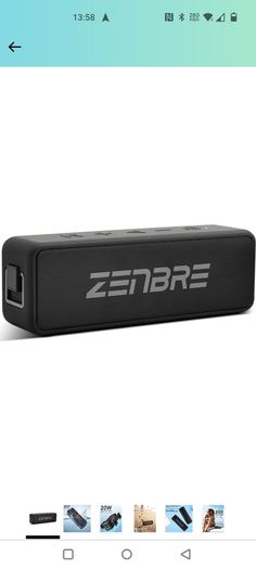 Bluetooth Speaker5.0, ZENBRE Boost 20W Portable Speaker with 3D Stereo,IPX7 Waterproof Speaker, Extra Bass Powerful Sound Speaker, 20H Playtime,66ft Bluetooth Range/USB Type-C cable/TF card/AUX Mode