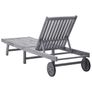 Sun Lounger Solid Acacia Wood Image 5