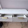 LIKE-NEW Light Grey Valencia Solid Mango Wood Console / Dressing Table Image 7