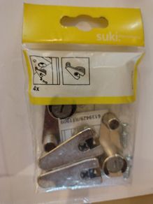 Fittings for hidden connection of cabinet walls