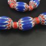 Vintage Venetian Style Chevron Tade Glass Beads Necklace Image 4