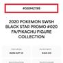 PSA 10 Pikachu Figure Collection Promo SWSH020 Image 3