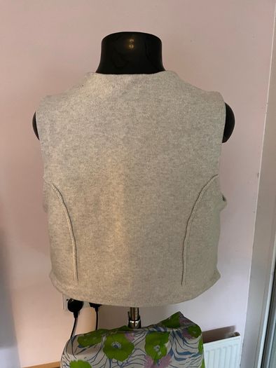 knitted waistcoat mint velvet