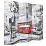 Folding Room Divider 228x170 cm London Bus Black and White Image 3