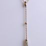 Vintage gilded Sterling Silver 925 Vertical Bar Necklace 2,92g Image 2