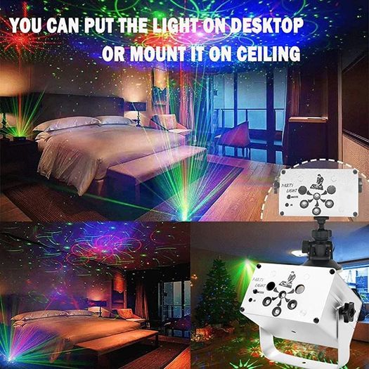 Dj Disco Lights, USB Party Stage Lights, 120 LED Patterns Sound Activated and Strobe Effects with Remote Control for kids Birthday, Family Gathering, Karaoke, Christmas (FREE SHIPPING)