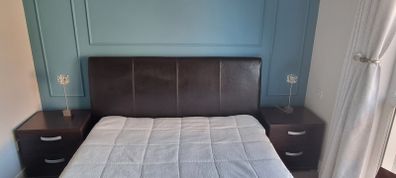 Kingsize Bed Frame and bedside tables