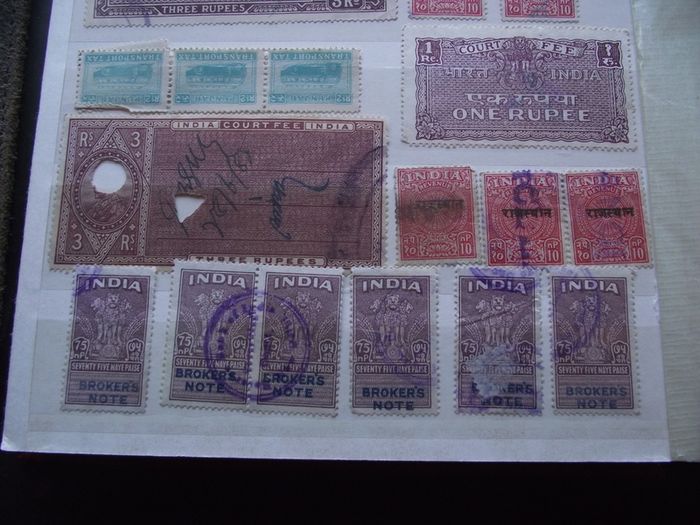 A nice collection of Stamps from India, presented in the album
