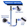 Stretch Wrap Dispenser, Heavy Duty Carbon Steel Stretch Film Packing Machine Adjustable Width Stretch Wrap with Handles Image 2