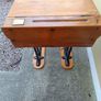 Old vintage single school desk with seat Image 4