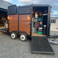 Converted horse box coffee trailer ready to go